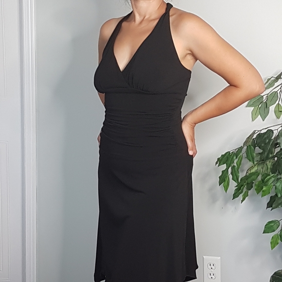 🌏 Le Chateau - Vintage Halter Dress Y2K Fairy Midi Dress - Size Medium - Picture 3 of 11